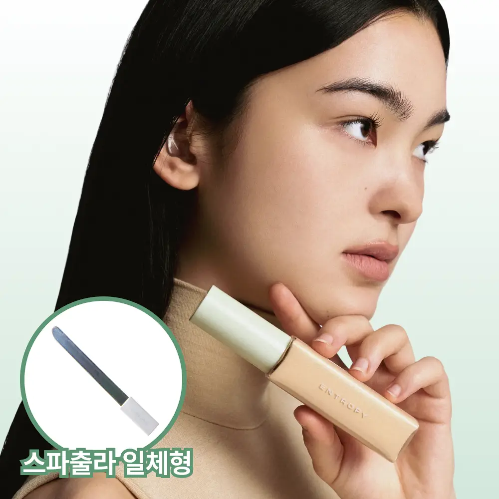 [밀착블러파데/스파츌라일체형] 엔트로피 메이크업 오간자 핏 스파츌라 파운데이션 3 Colors